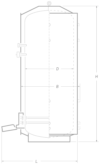 Водонагреватель 10000 литров вертикальный Невский