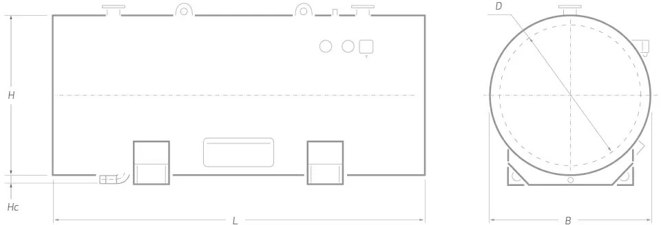 Водонагреватель 6000 литров горизонтальный Невский